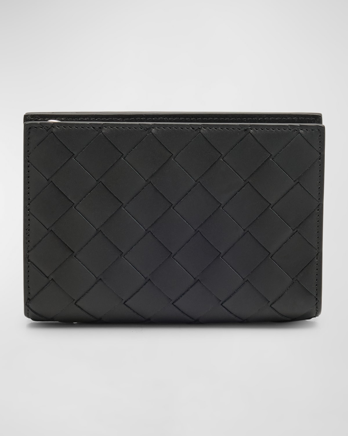 Bottega Veneta Men's Intrecciato 15 Bifold Card Case In Multi-nero