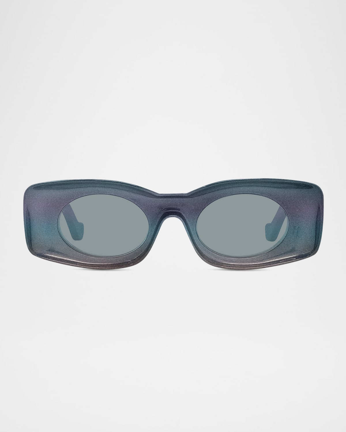 Loewe Men 's Holographic Thin Geometric Sunglasses