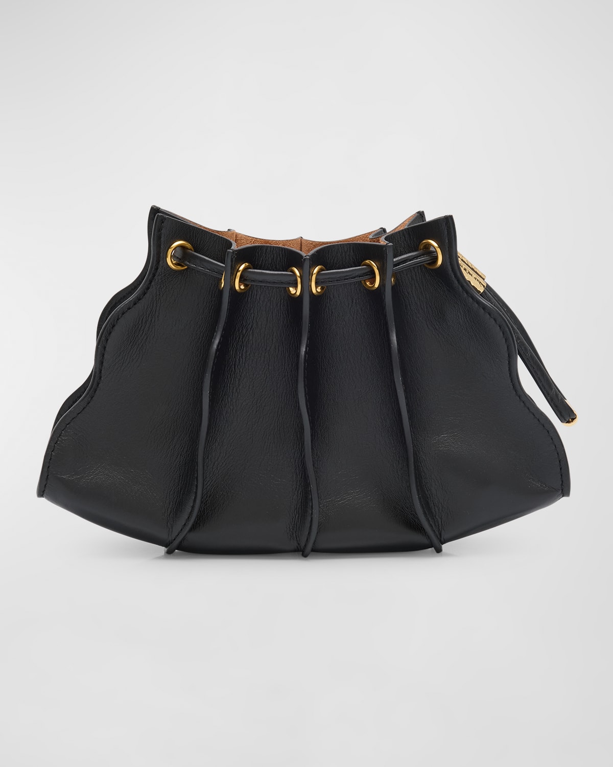 Ulla Johnson Adria Pleated Wave Wristlet In Noir