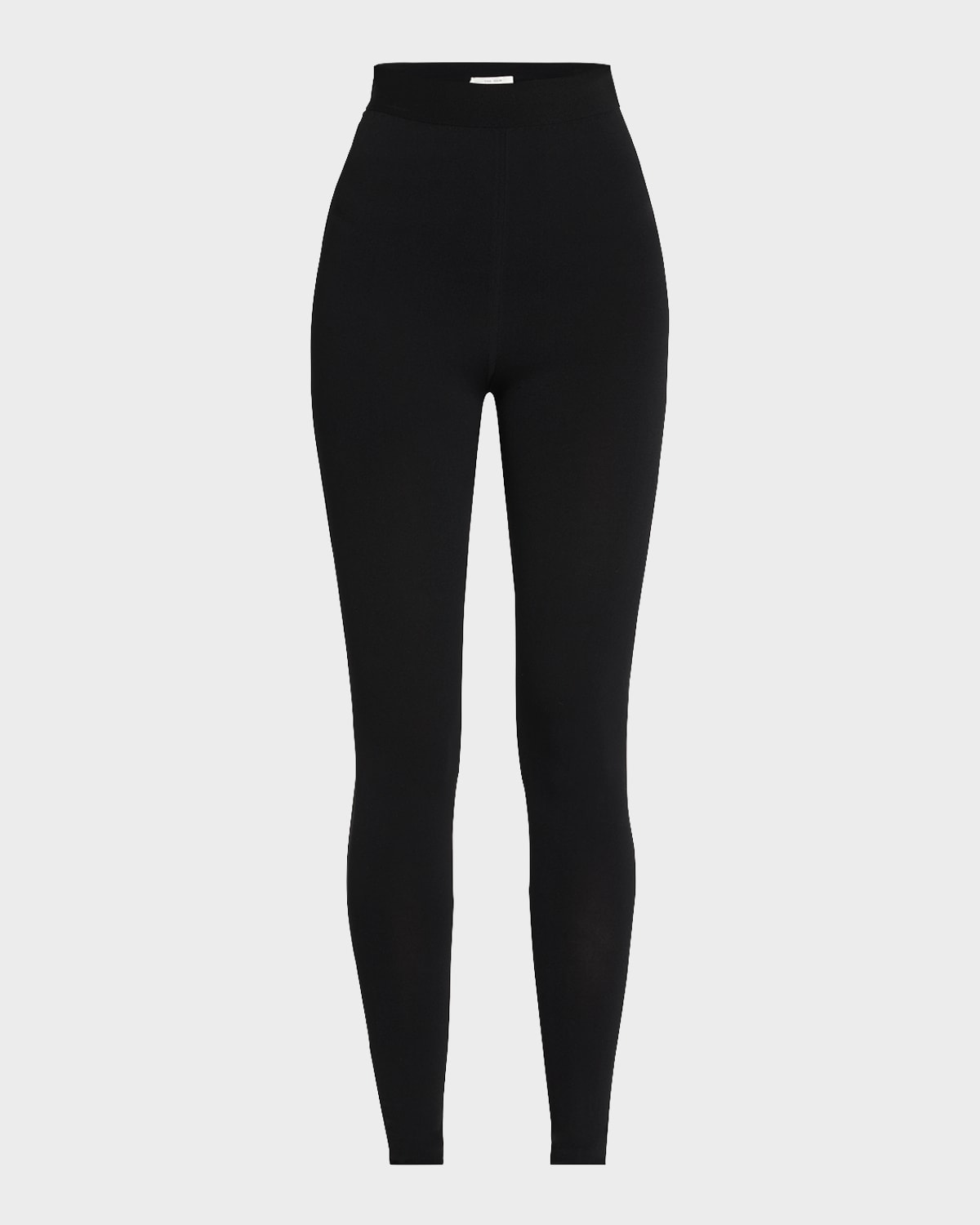 The Row Stratton Stretch-cotton Leggings In Black