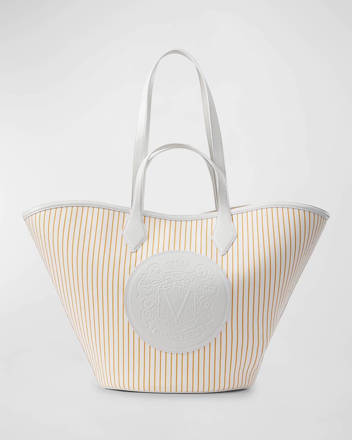The Crest Large Striped Canvas Tote Bag