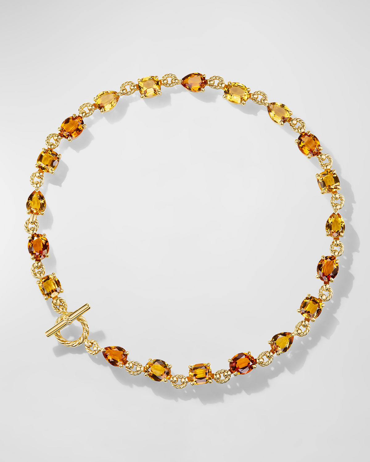 Marbella Necklace with Gemstones in 18K Gold, 19"L