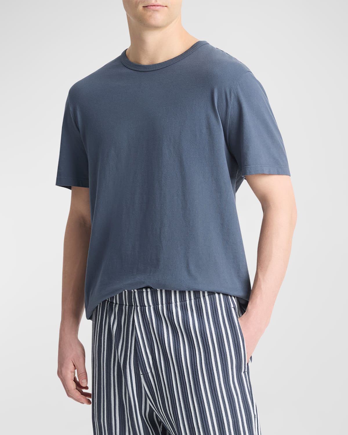 Shop Vince Men's Jacquard Stripe Shorts In Venice Blue/blue Clo