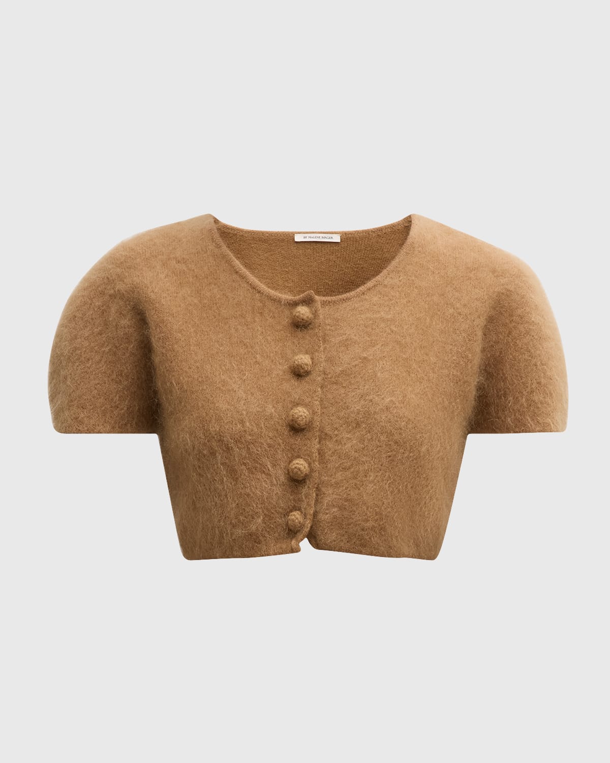 Zhara Cropped Fuzzy Knit Sweater