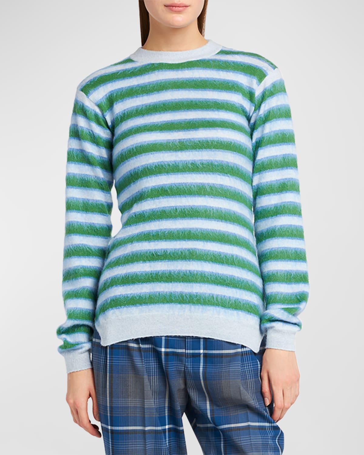Marni Striped Roundneck Sweater In Multi