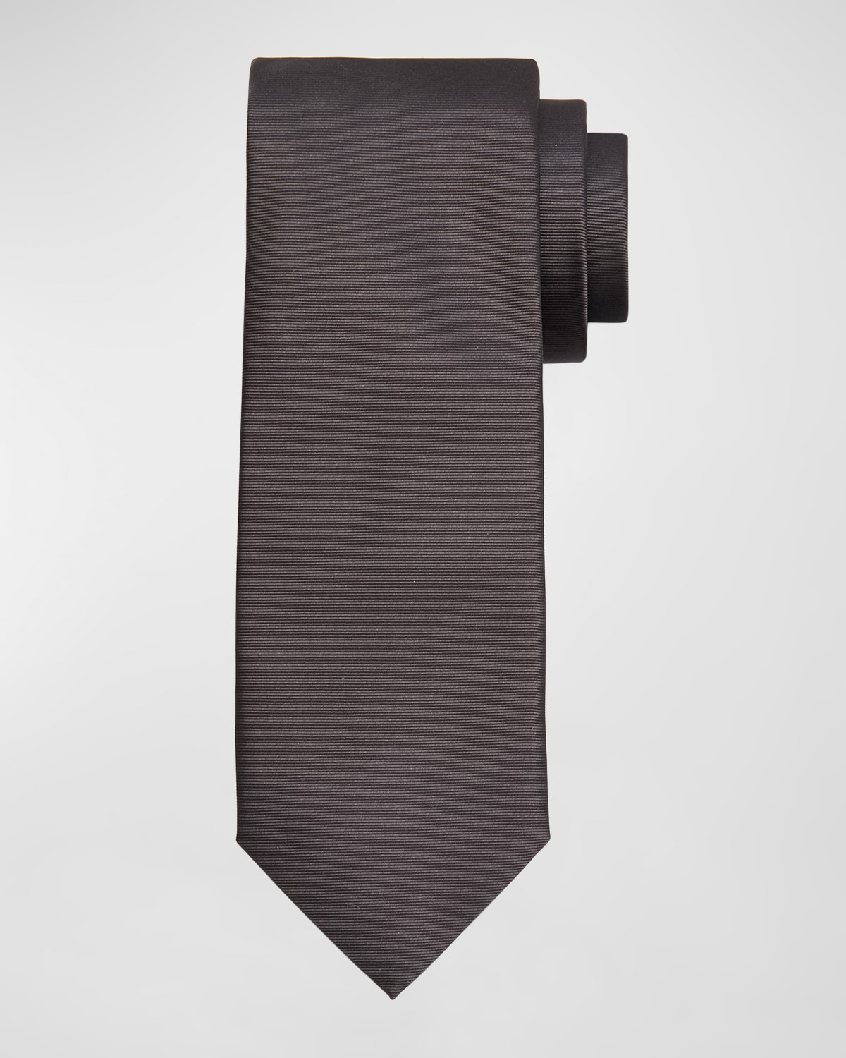 Shop Canali Men's Solid Silk Tie In Grey