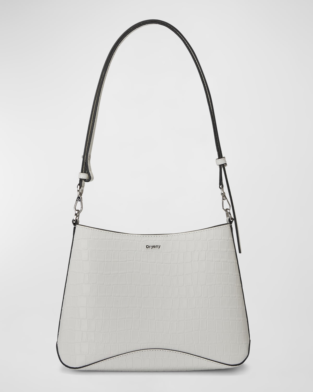 Focus Croc-Embossed Leather Crossbody Bag