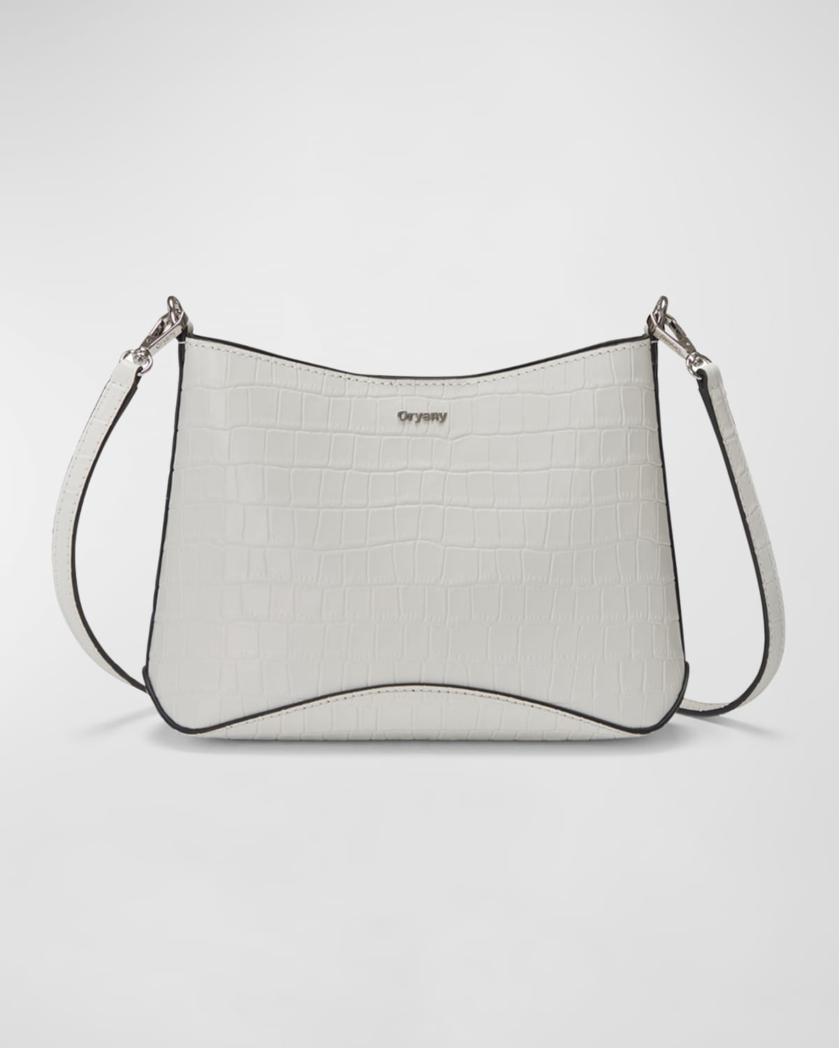 Focus Mini Croc-Embossed Leather Crossbody Bag