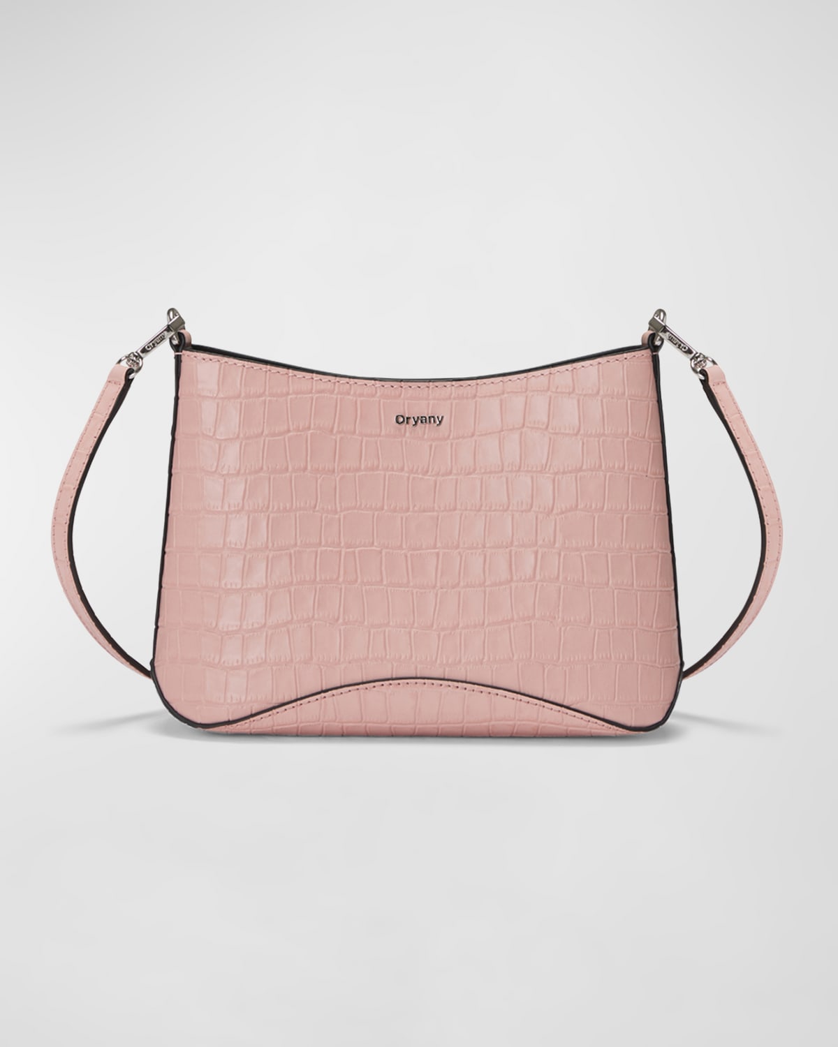 Focus Mini Croc-Embossed Leather Crossbody Bag