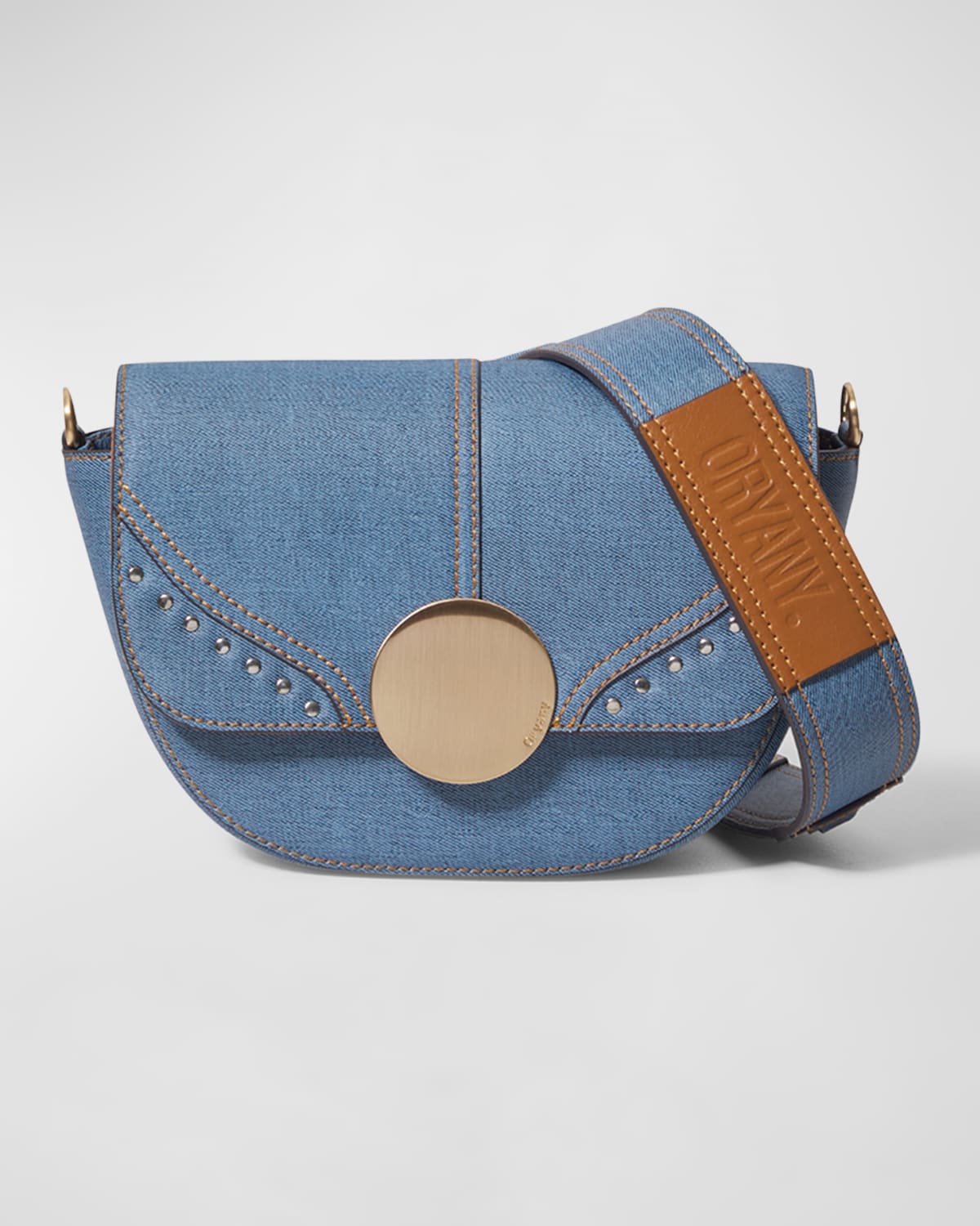 Lottie Denim Saddle Crossbody Bag