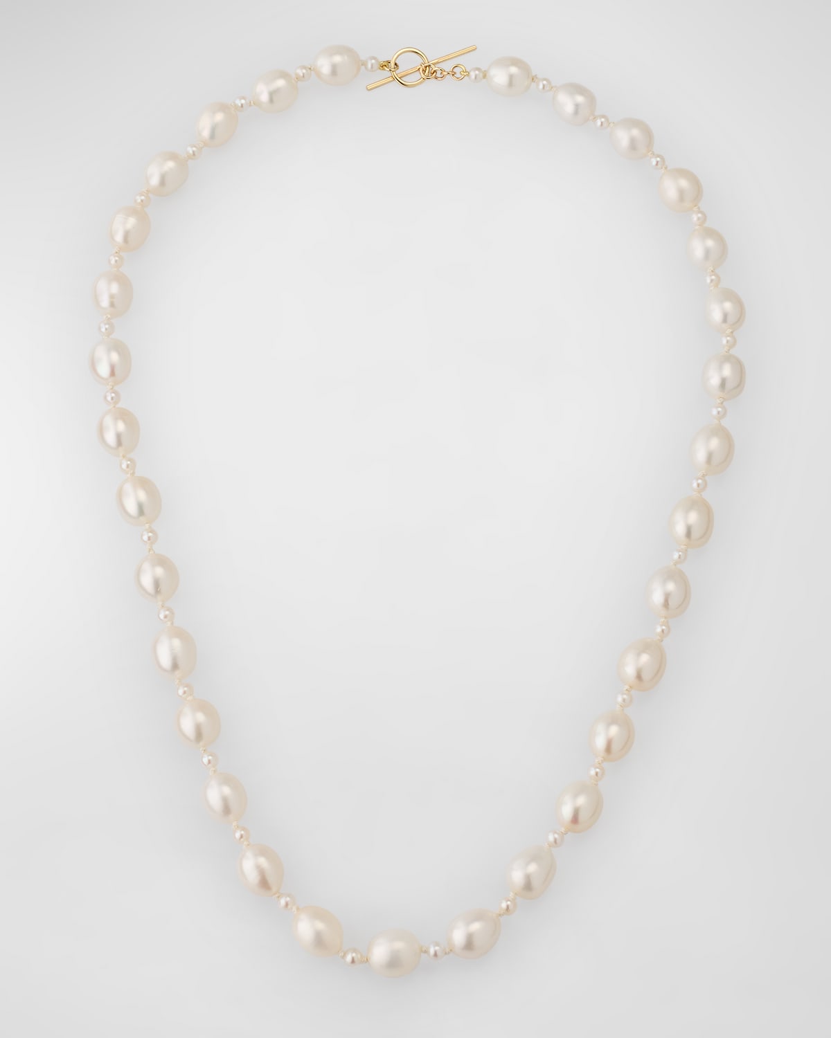 Large Oval Pearl Strand Necklace