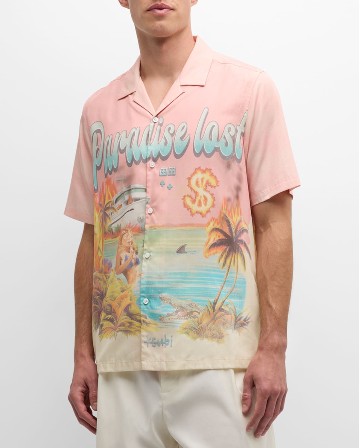 Ksubi Men's Paradise Lost Resort Shirt In Pink