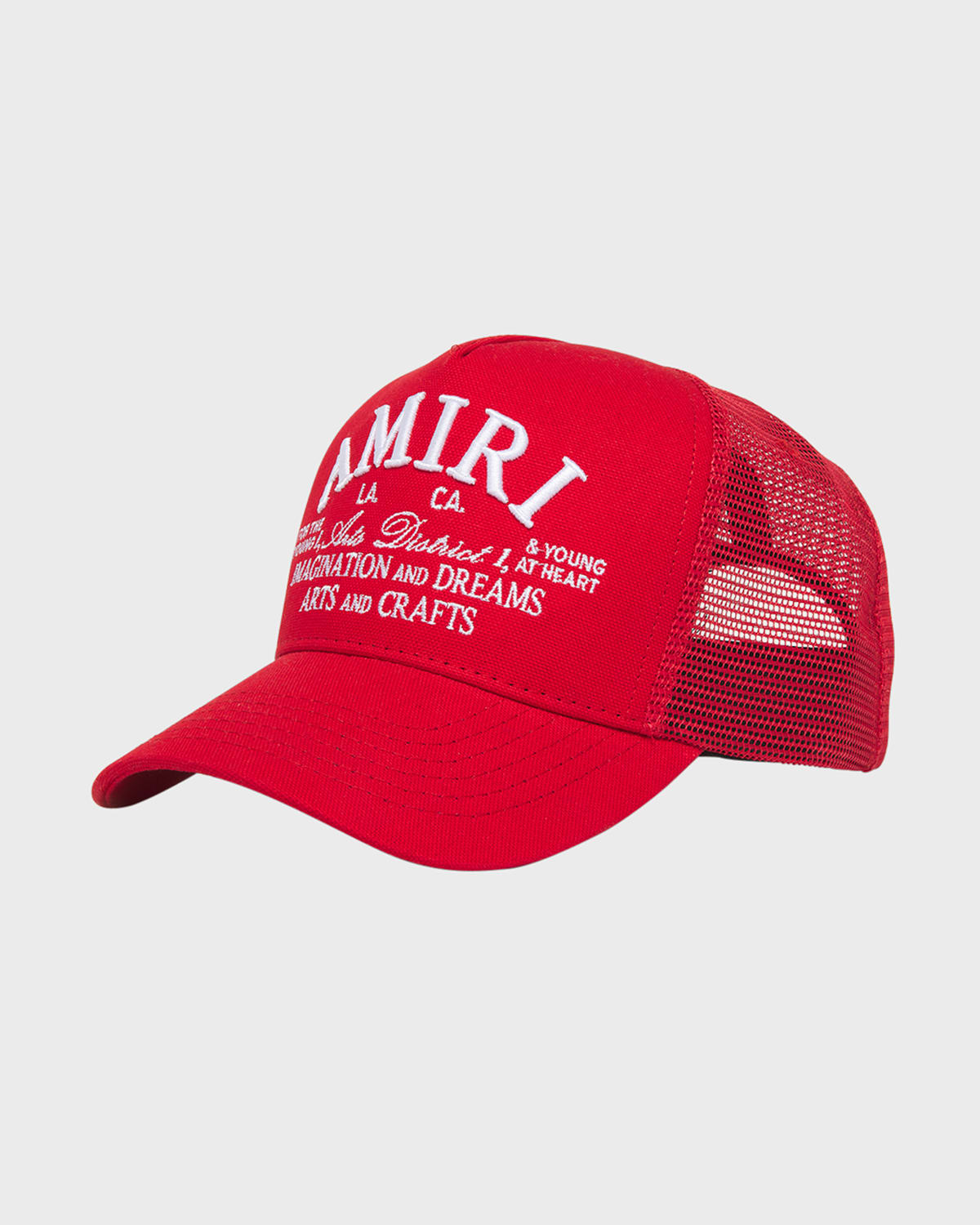Amiri Men's Embroidered Arts District Trucker Hat In Red