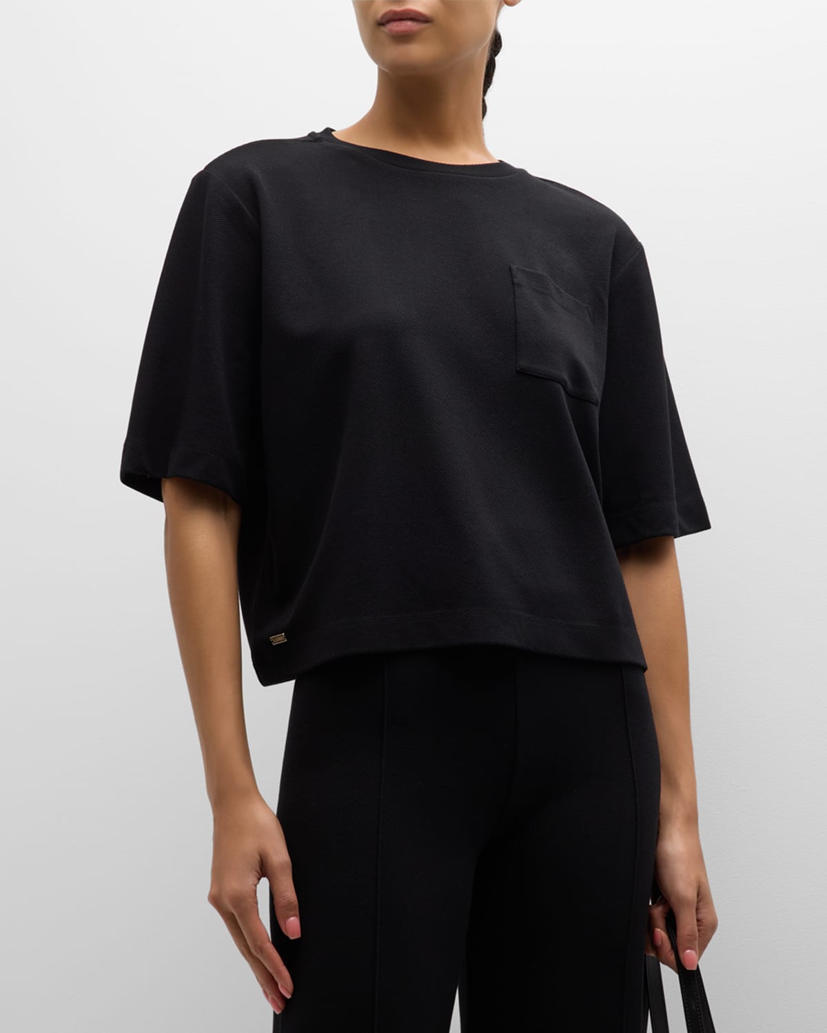 Shop Lune Active Forest Essential Short-sleeve Tee In Black