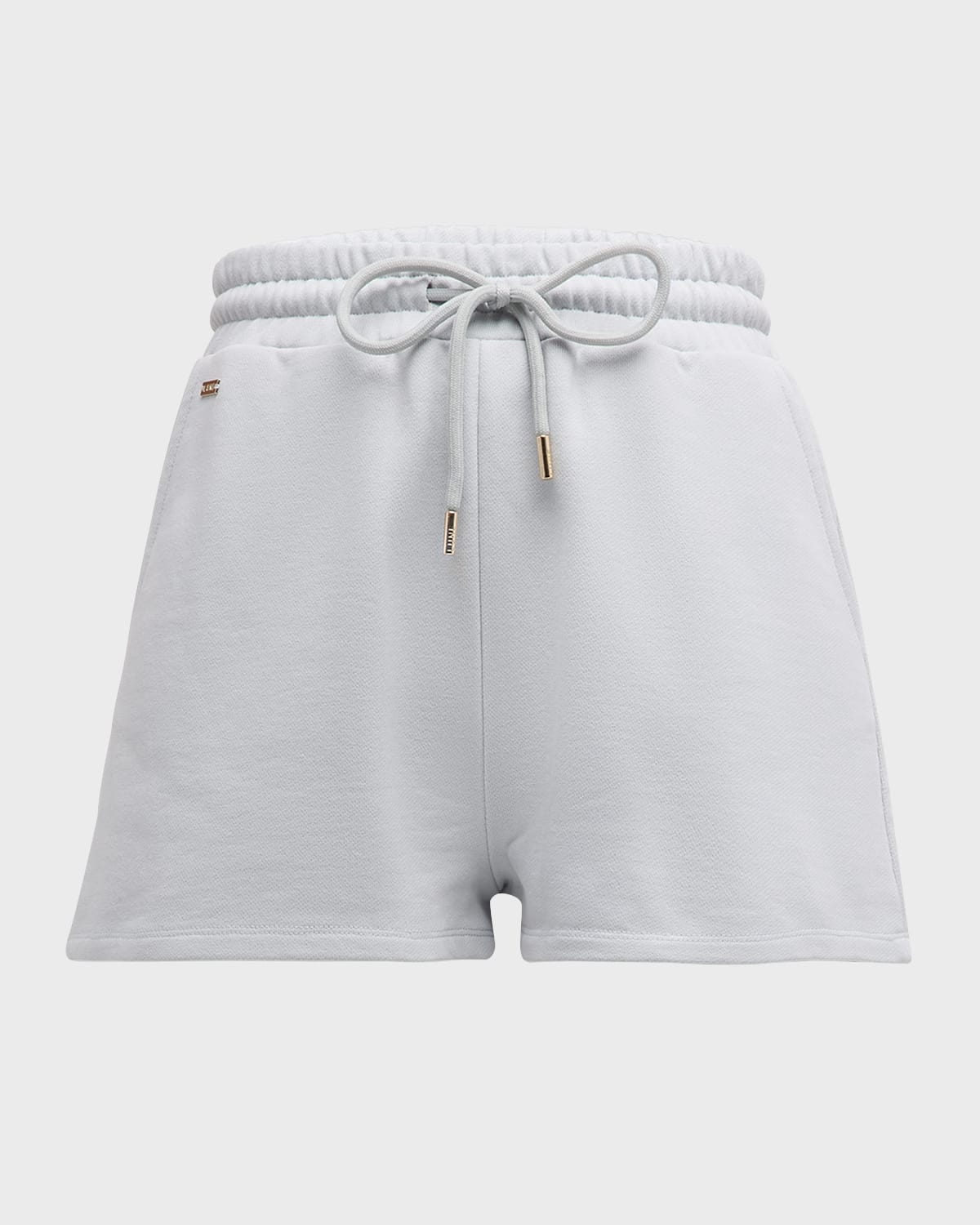 Shop Lune Active Zoya Organic Cotton Shorts In Pearl Blue