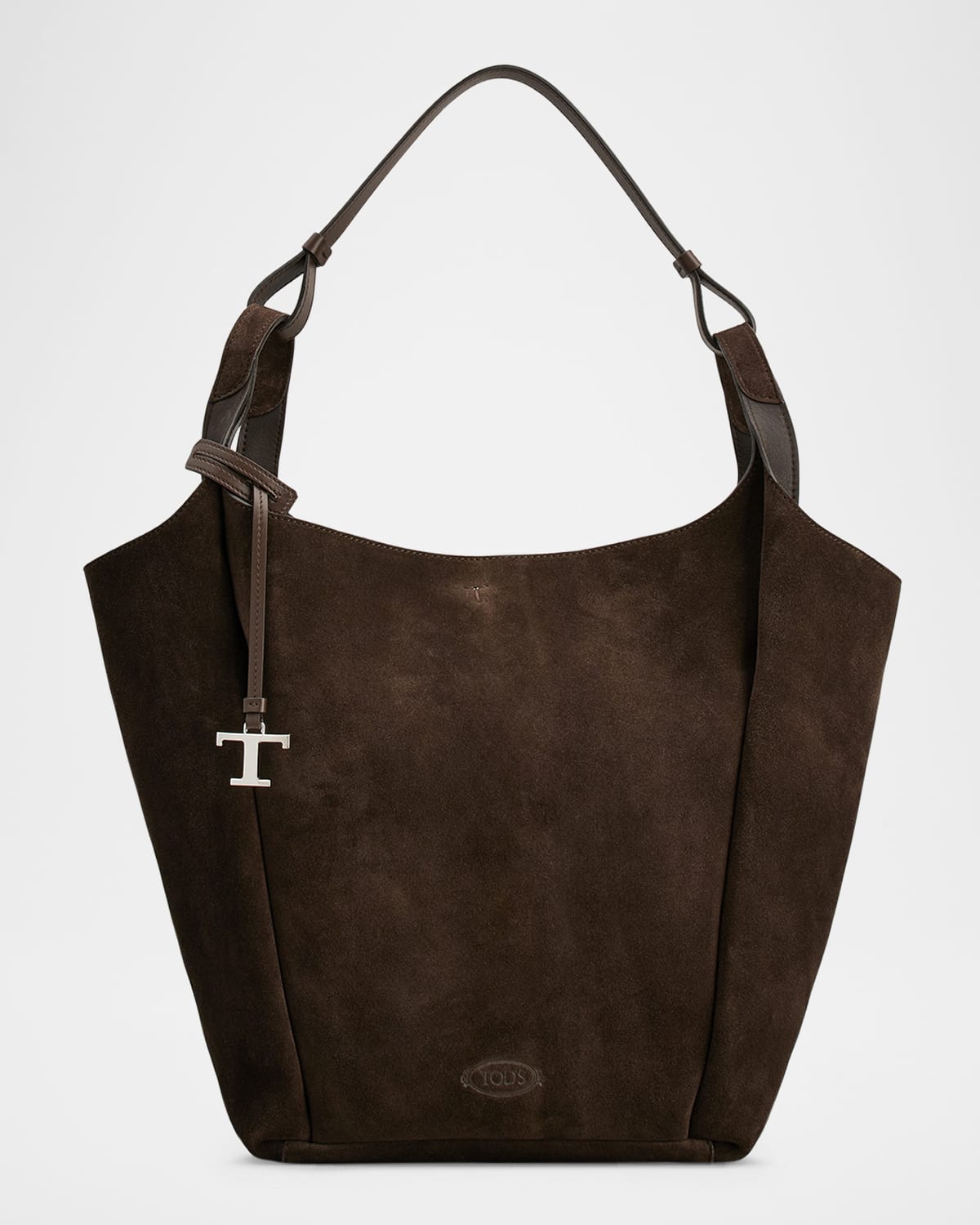 Tod's Suede & Leather Shoulder Bag In Brown
