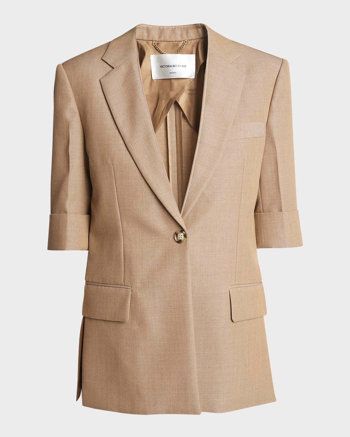 Short-Sleeve Single-Breasted Jacket