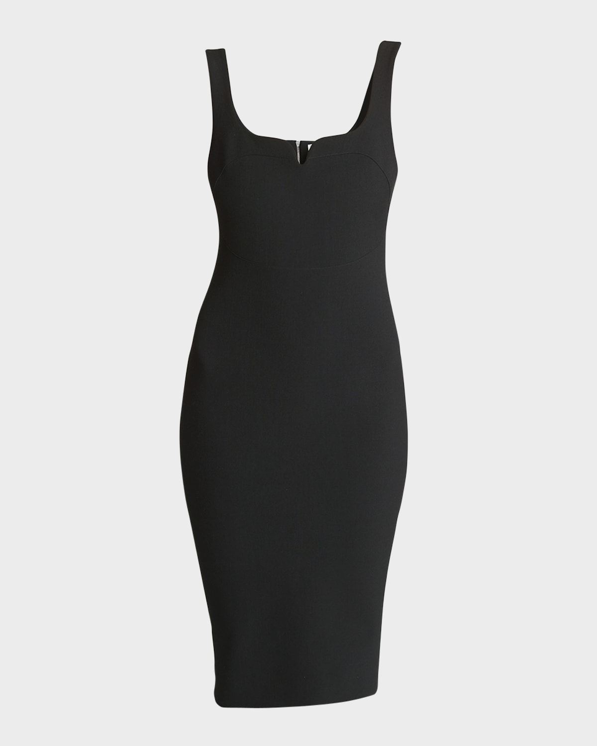Victoria Beckham Fitted Mini Dress With Shoulder Pads In Black