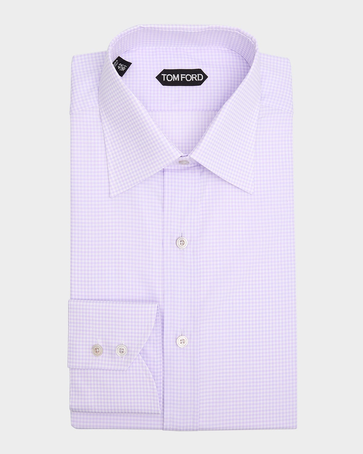 Tom Ford Men's Twill Micro-gingham Slim-fit Dress Shirt In Denim