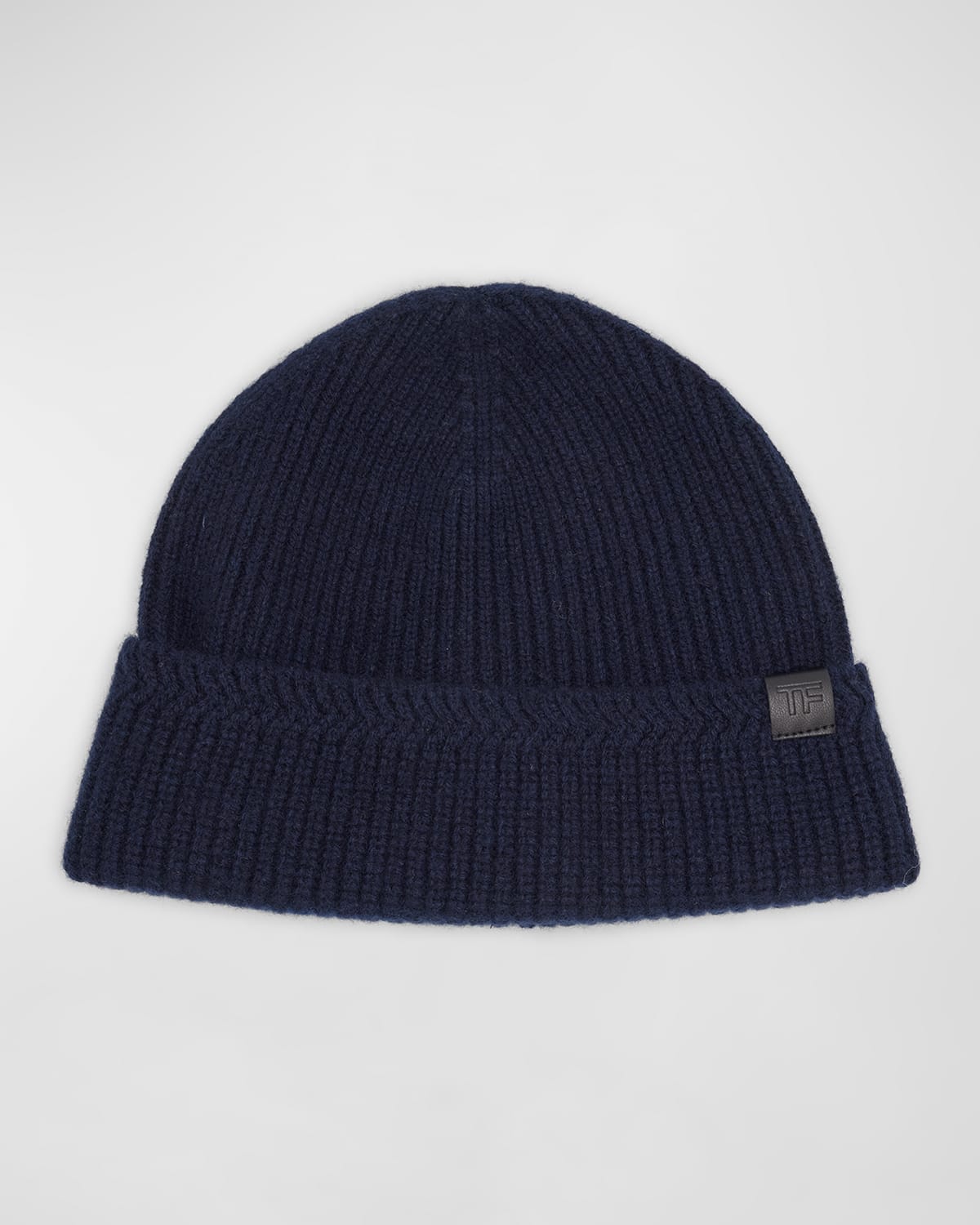 Tom Ford Men's Wool-cashmere Beanie Hat In Blue