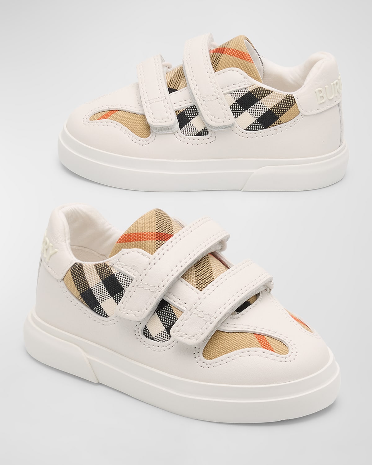 Burberry Kids' N1 - Noah Strap Sneaker In Brown