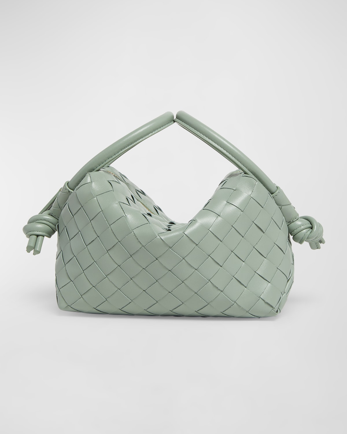 Bottega Veneta Small Loop Intrecciato Leather Crossbody Bag In New Sauge