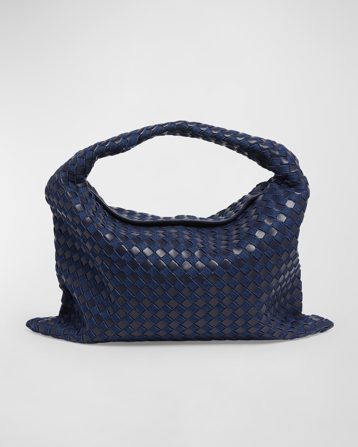BOTTEGA VENETA LARGE HOP DENIM HOBO BAG 