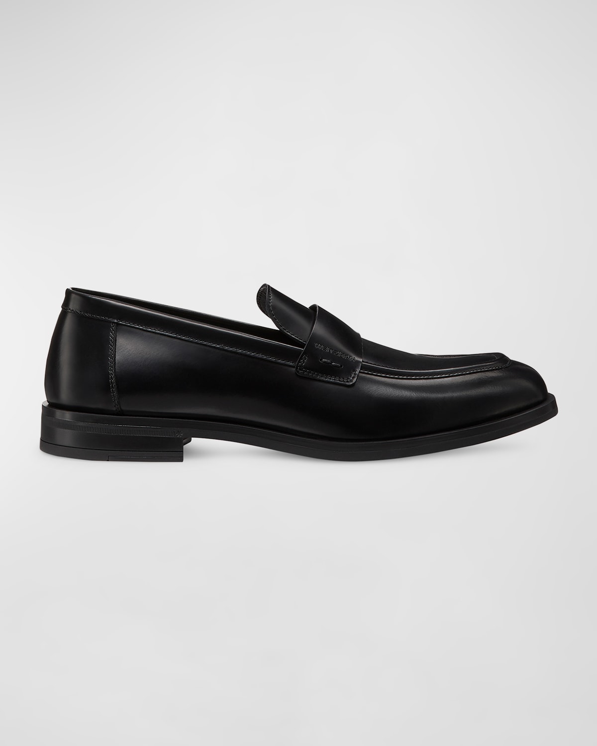 Shop Weitzman Men's Club Brushed Leather Slip-on Loafers In Black