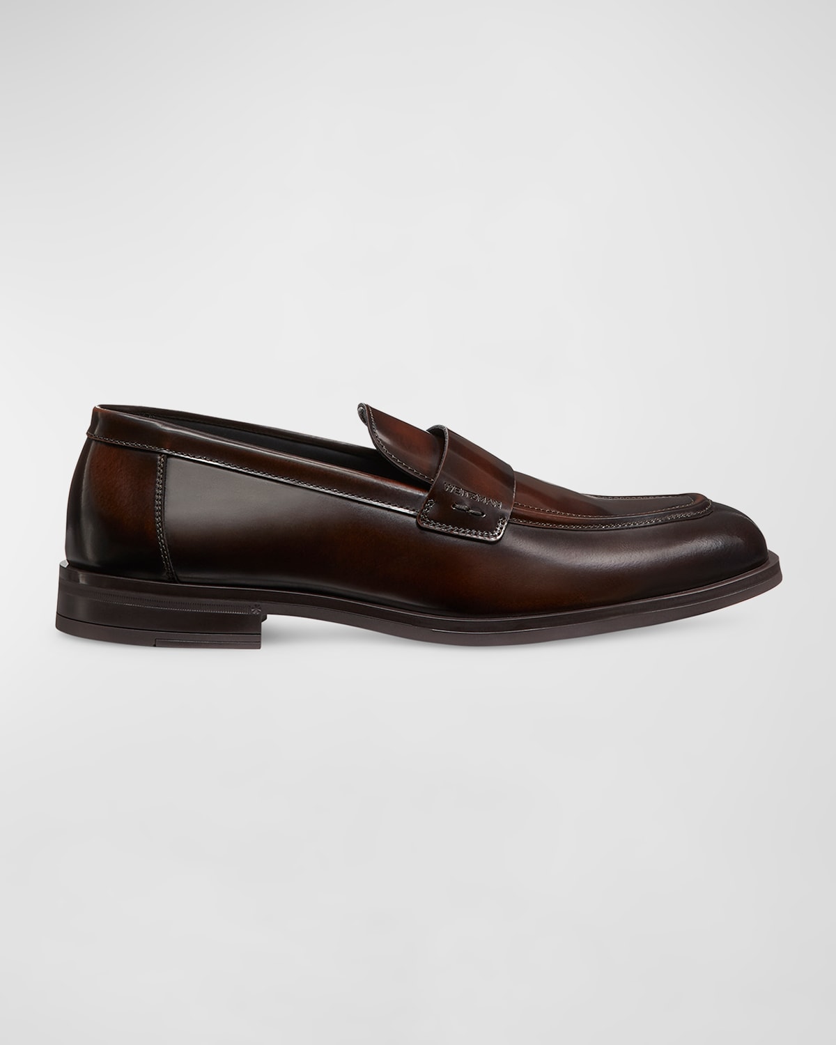 Shop Weitzman Men's Club Brushed Leather Slip-on Loafers In Cognac