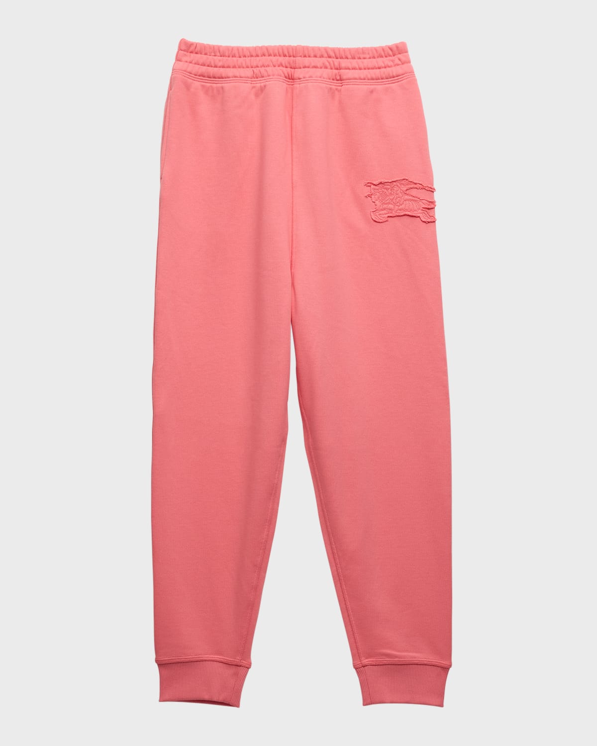 Shop Burberry Girl's Bonny Equestrian Knight Design Sweatpants In Pale Hibiscus