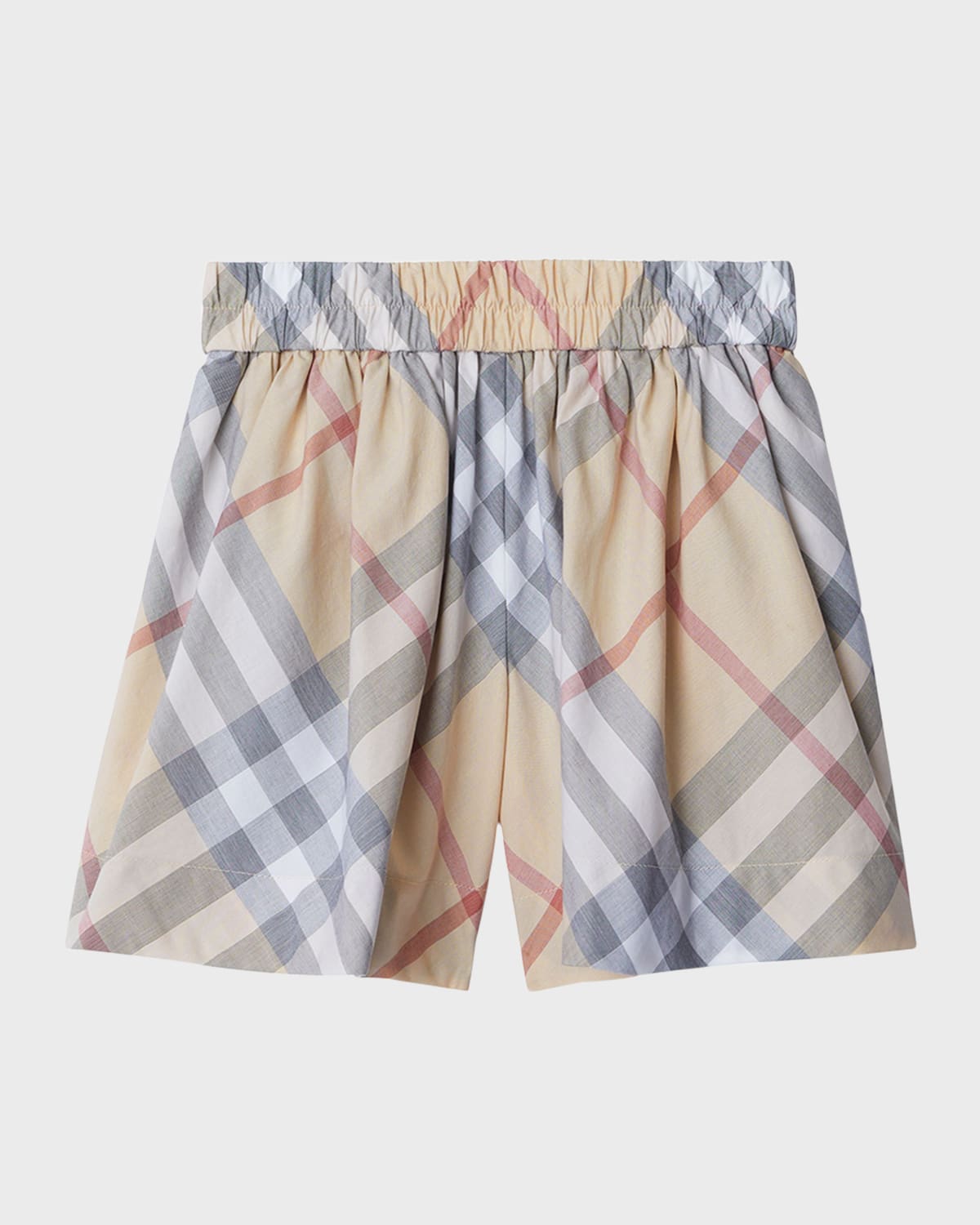 Burberry Kids' Girl's Marcy Check-print Wide Leg Shorts In Multi