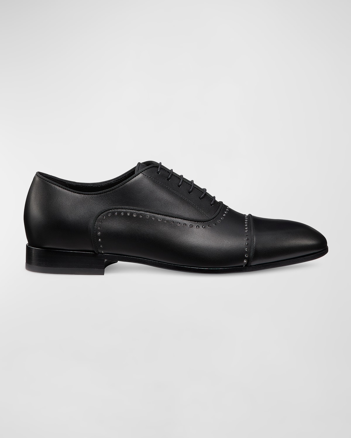 Shop Weitzman Men's Premiere Party Cap-toe Oxford Loafers In Black
