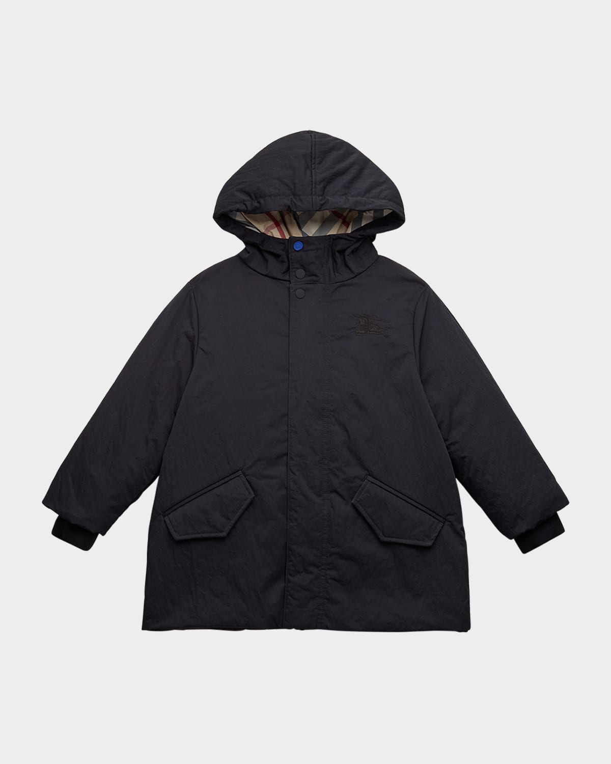 Burberry Boy's Rex 3-piece Padded Parka In Black