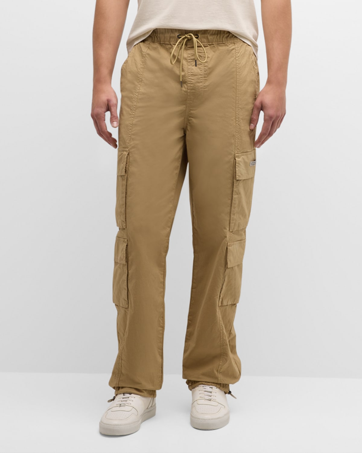Shop Hudson Men's Drawcord Cargo Pants In Ripstop Tan
