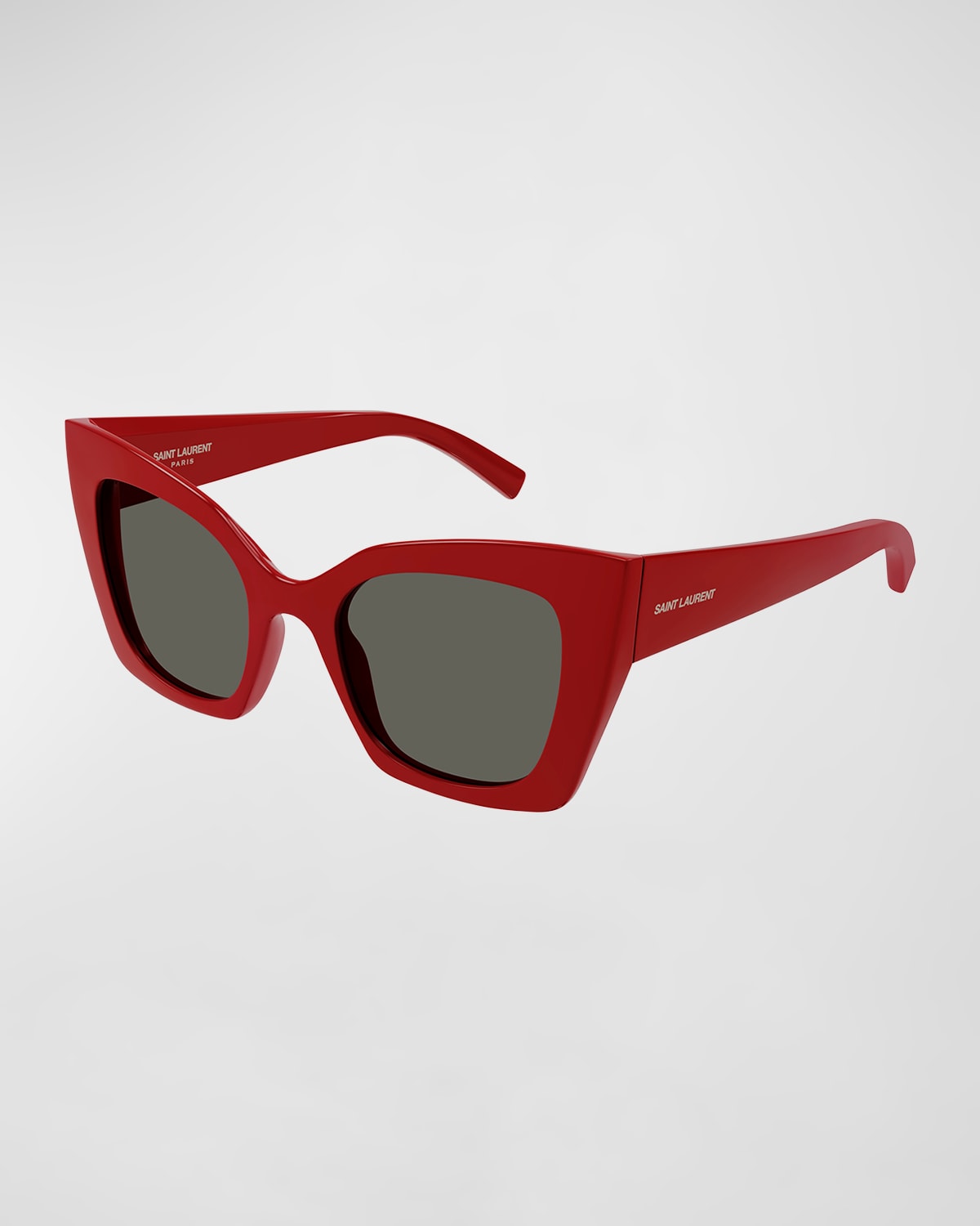 Saint Laurent Fashion Show Bio Nylon Cat-eye Sunglasses In Red