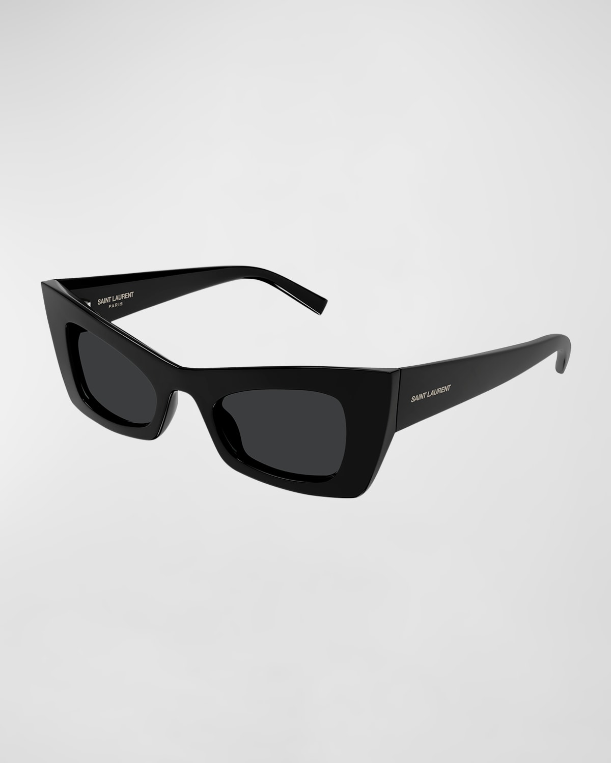 Saint Laurent Sl 702 Fashion Show Plastic Cat-eye Sunglasses In Black