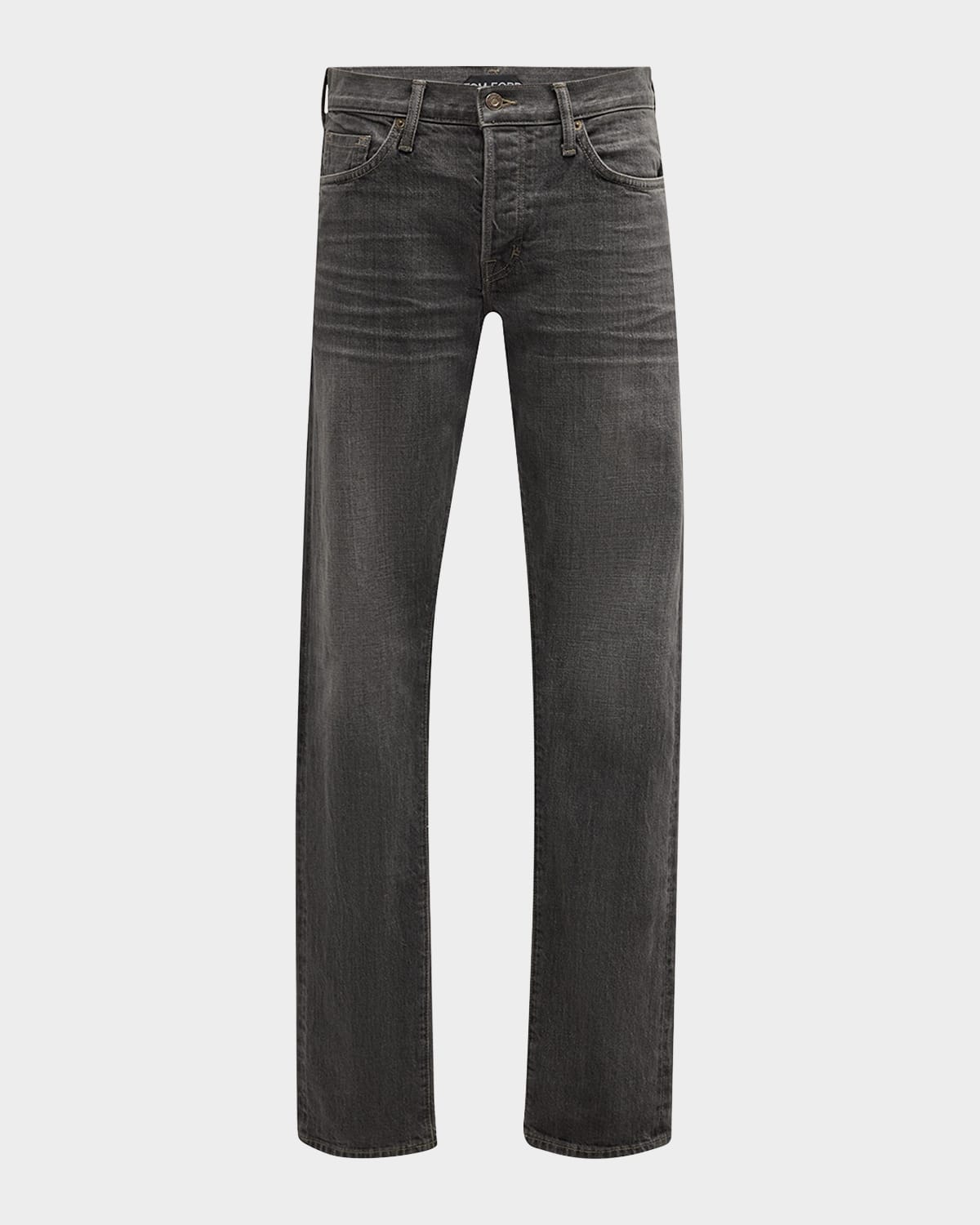 Tom Ford Slim-fit Selvedge Jeans In Grey High