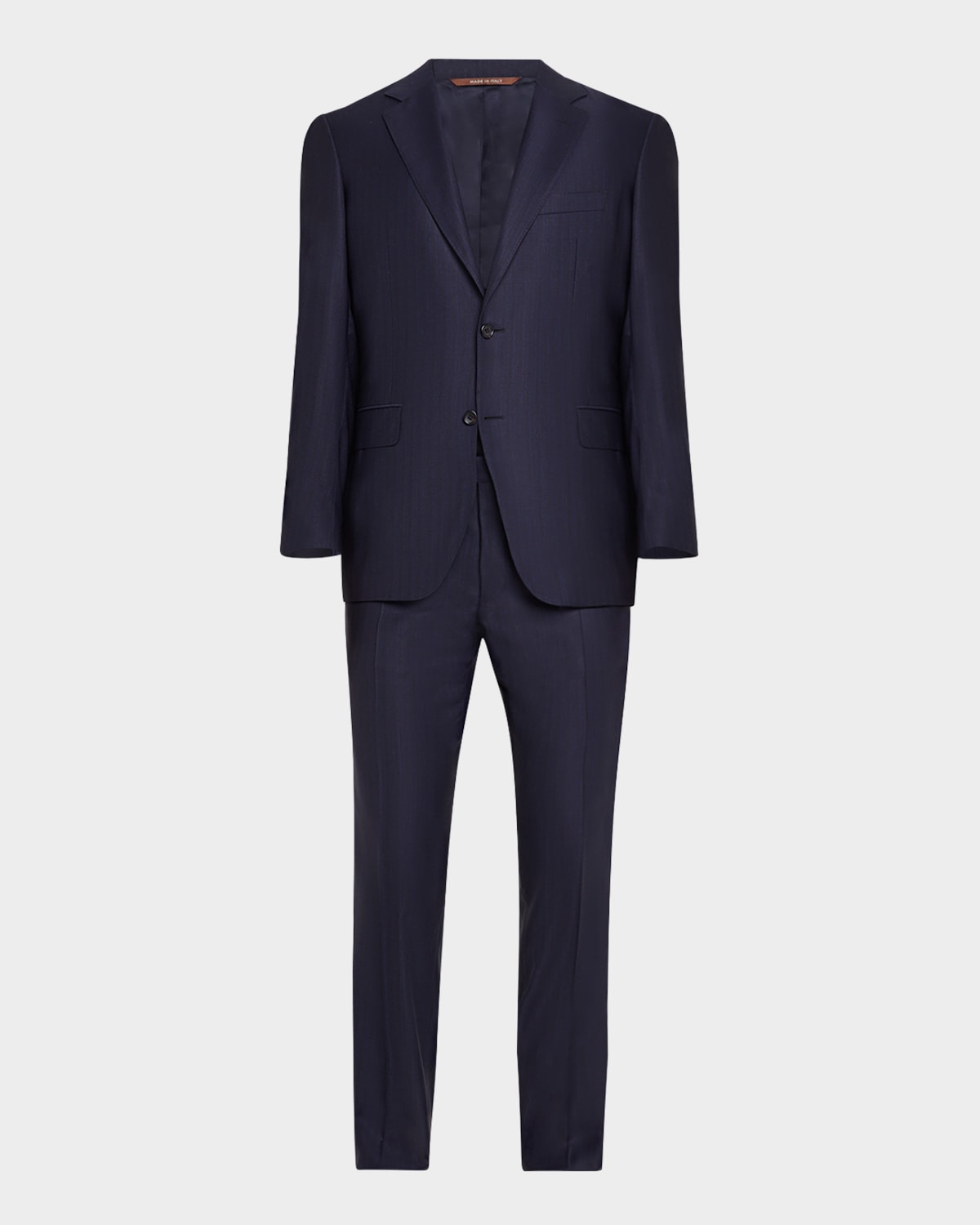 Canali Men's Tonal Stripe 130s Wool Suit In Navy