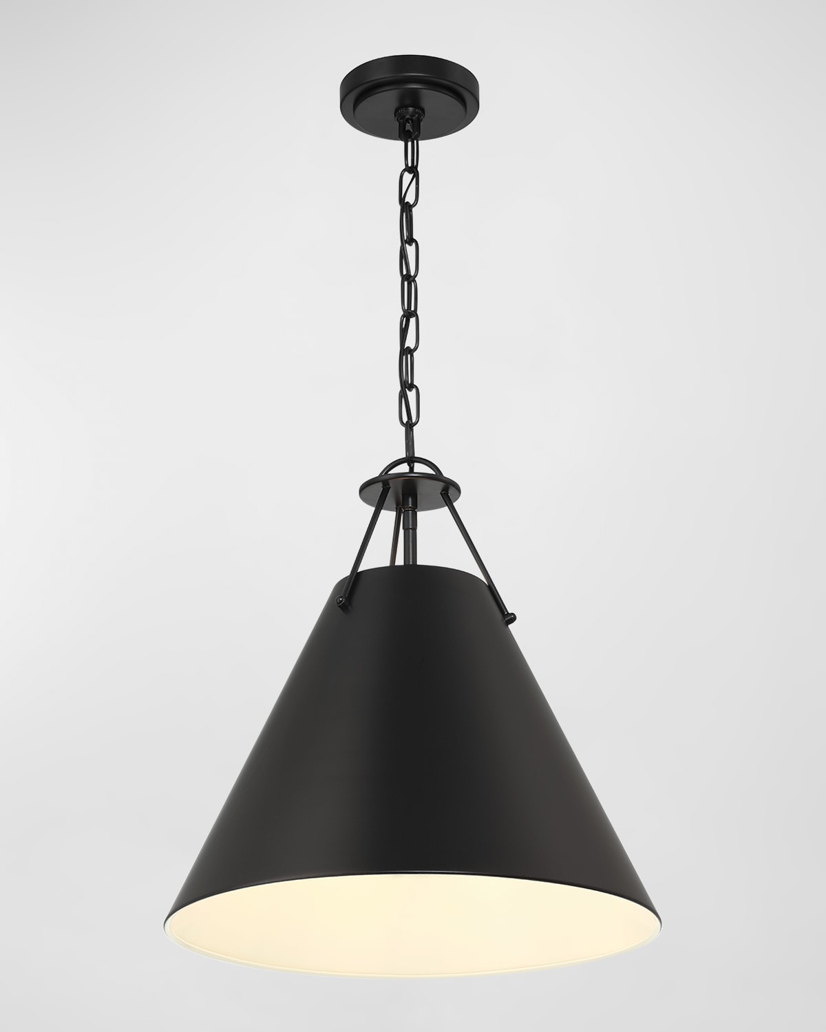 Shop Crystorama Xavier 3-light Pendant Light In Matte Black