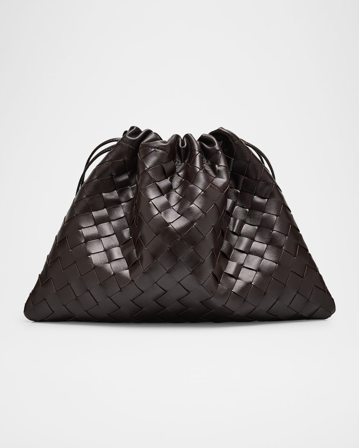 Bottega Veneta Medium Leather Pouch Bag In Fondant