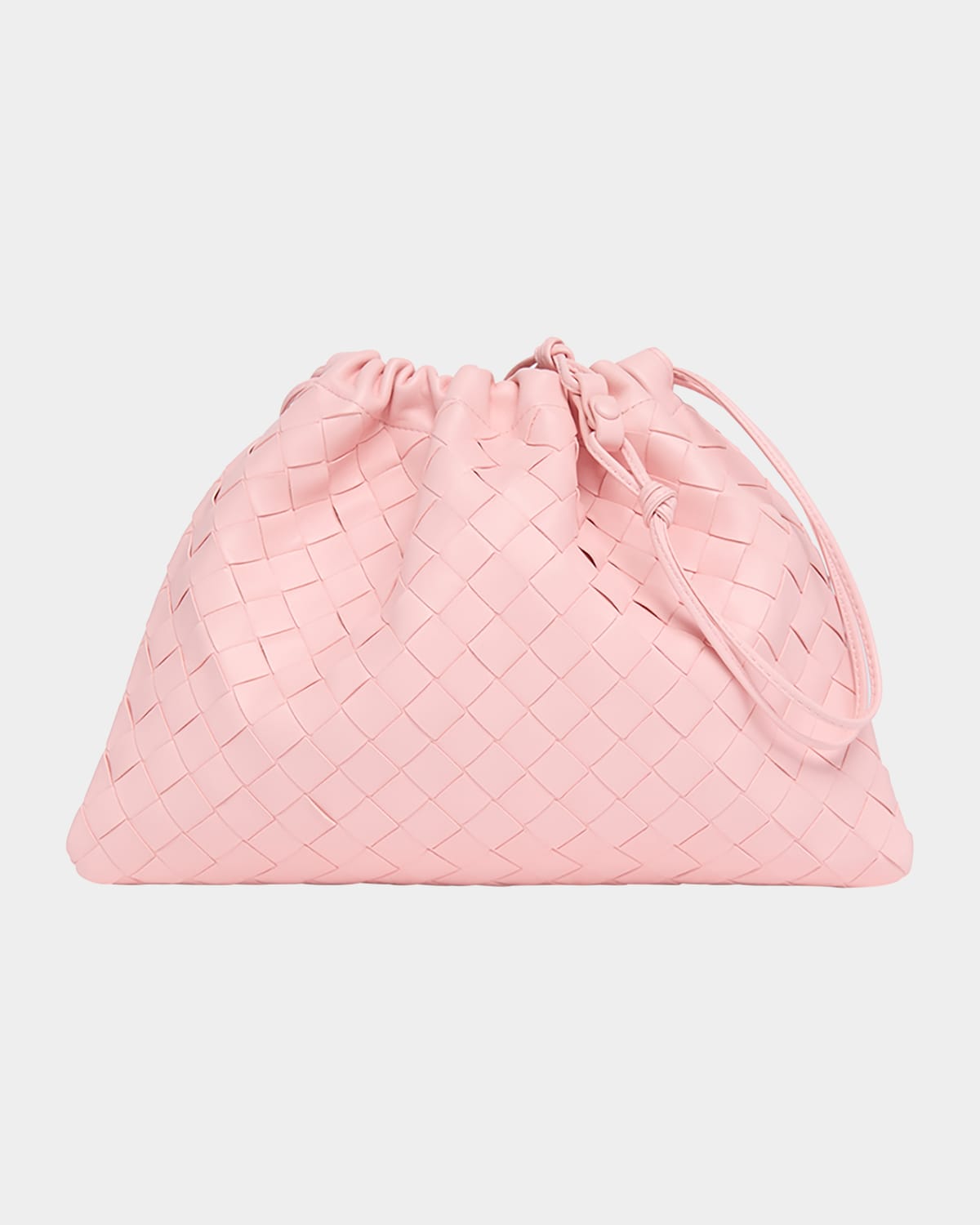 Bottega Veneta Medium Dustbag Intrecciato Leather Shoulder Bag In Rose