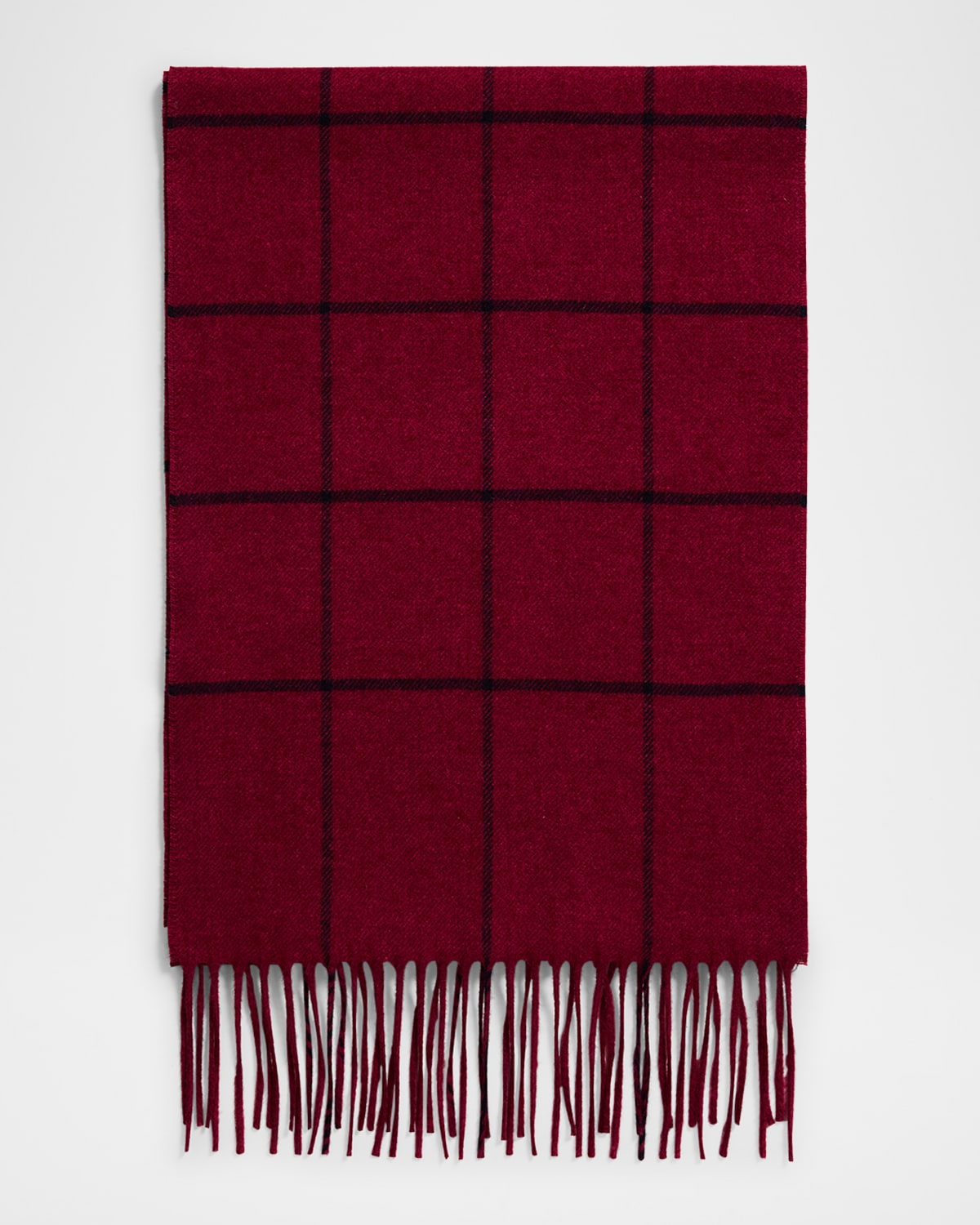 Men's York Silk and Cashmere Check Scarf