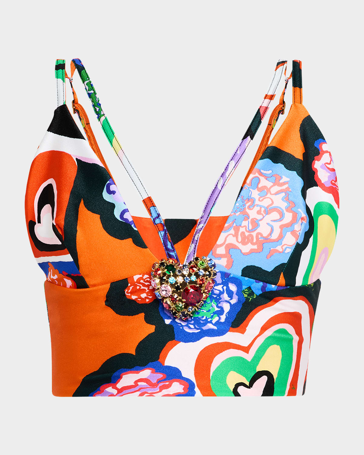 Orange bustier top sales