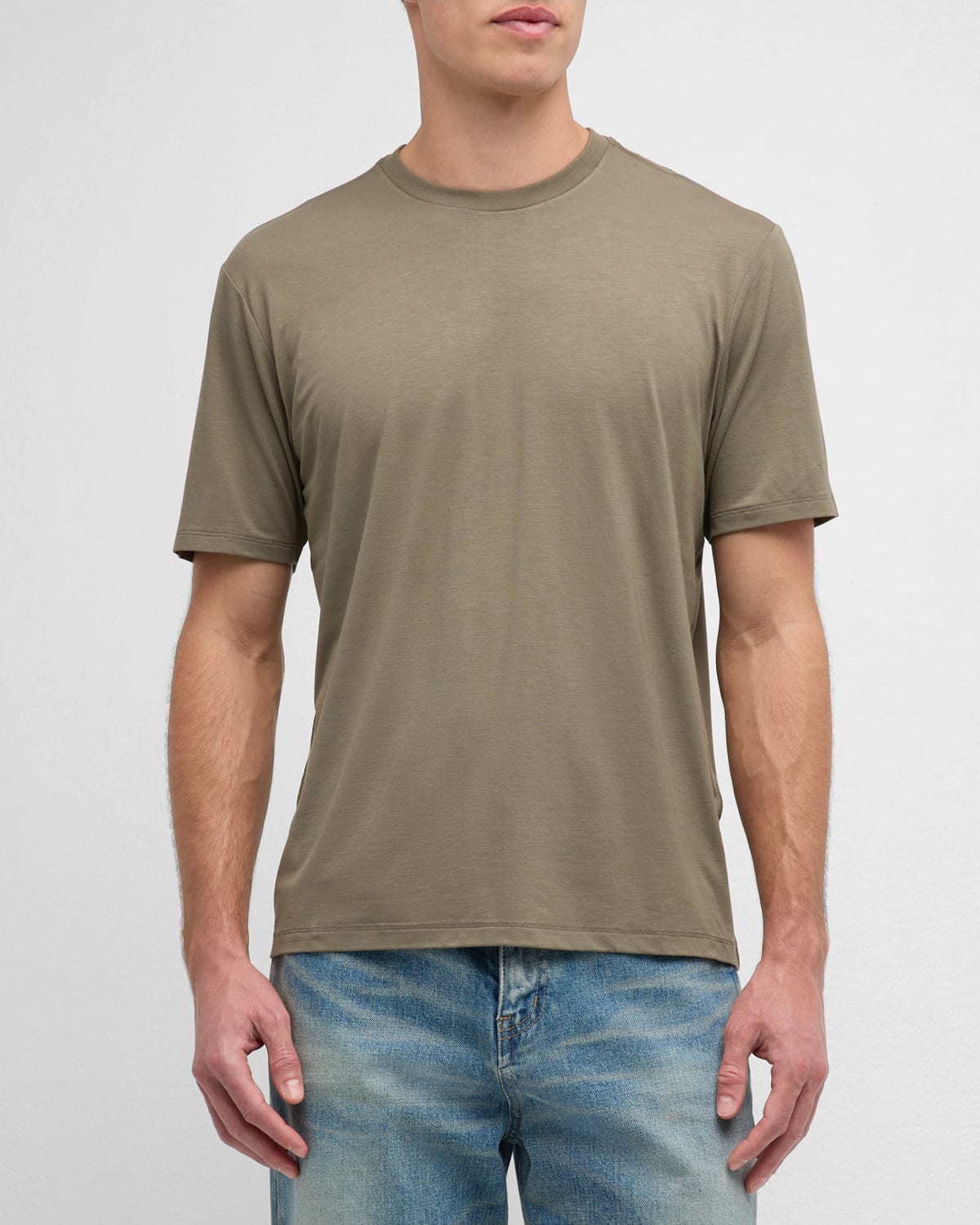 Shop Rag & Bone Men's Tech Jersey Short-sleeve T-shirt In Faded Army