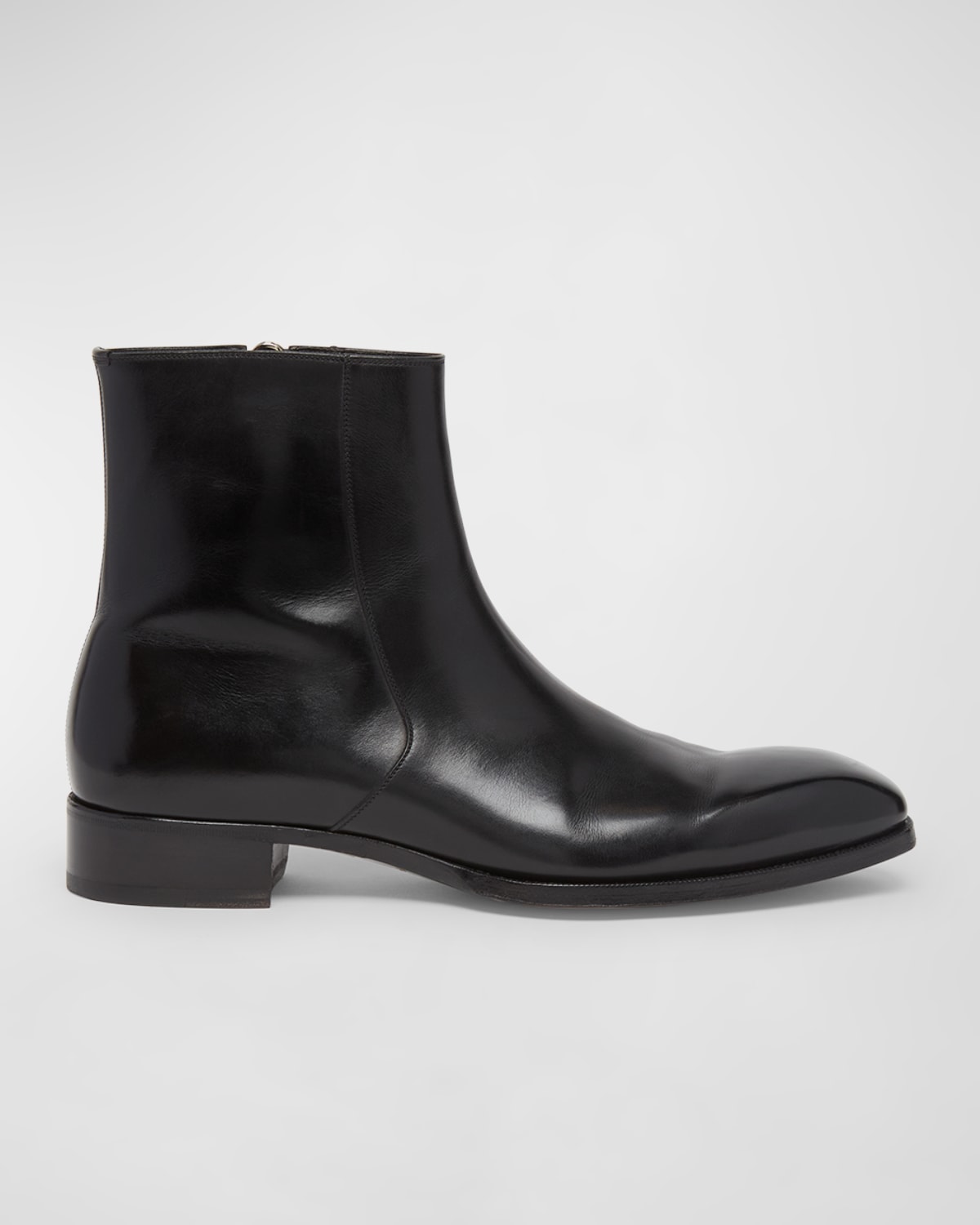 Men's Elkan Burnished Leather Zip Boots