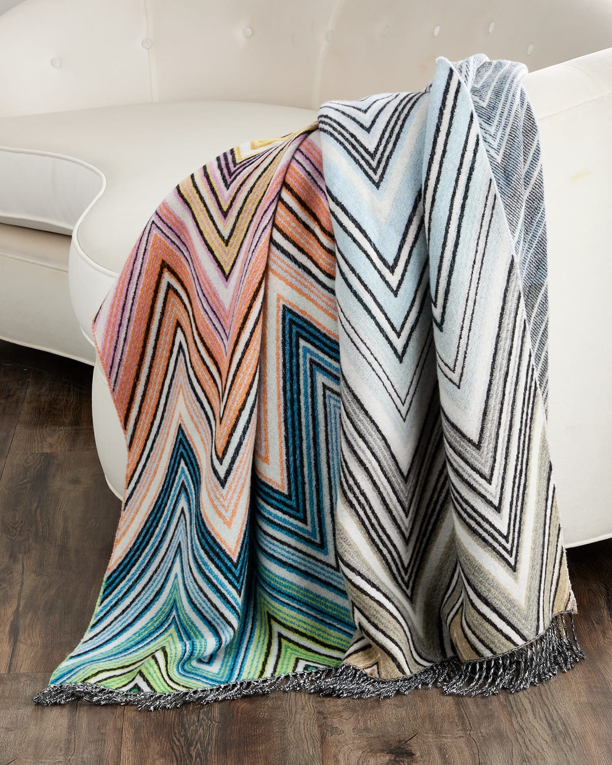 Missoni Plume Wool-blend Throw, 51" X 75" In Taupe Multicolor