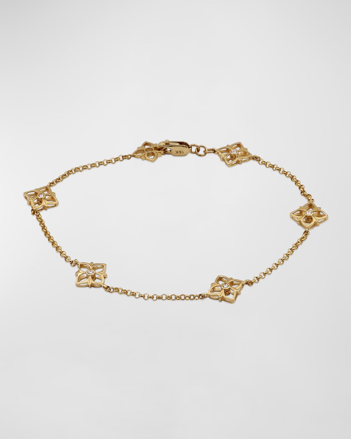 White Diamond Signature Bracelet in 18K Gold