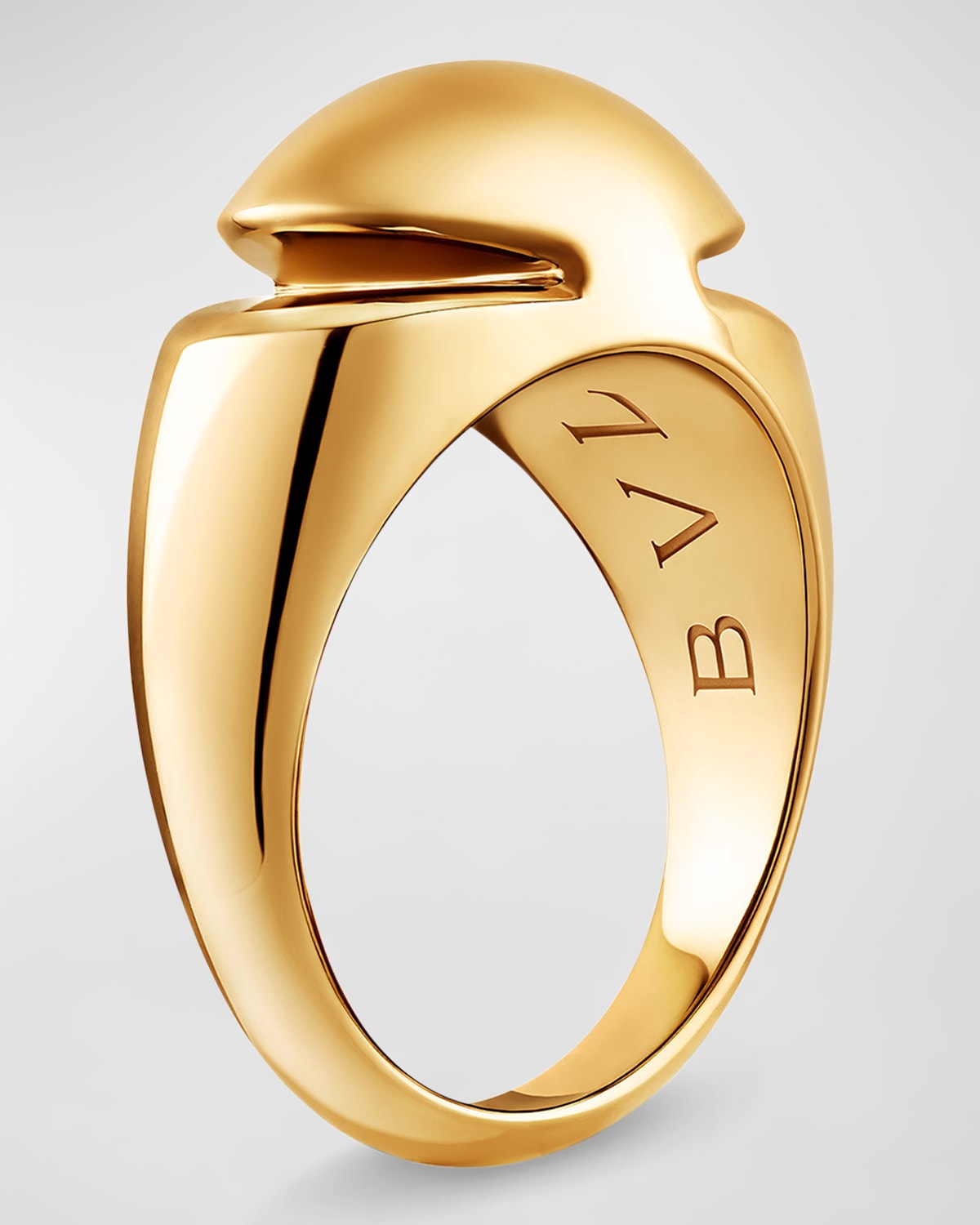Shop Bvlgari 18k Yellow Gold Cabochon Ring