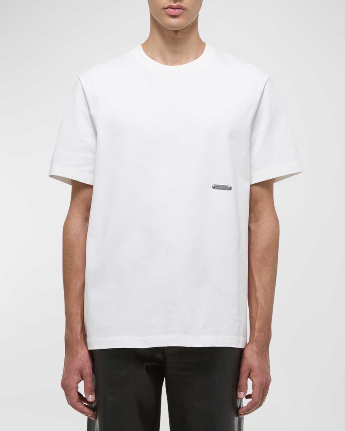 Shop Helmut Lang Men's Metal Tag T-shirt In White