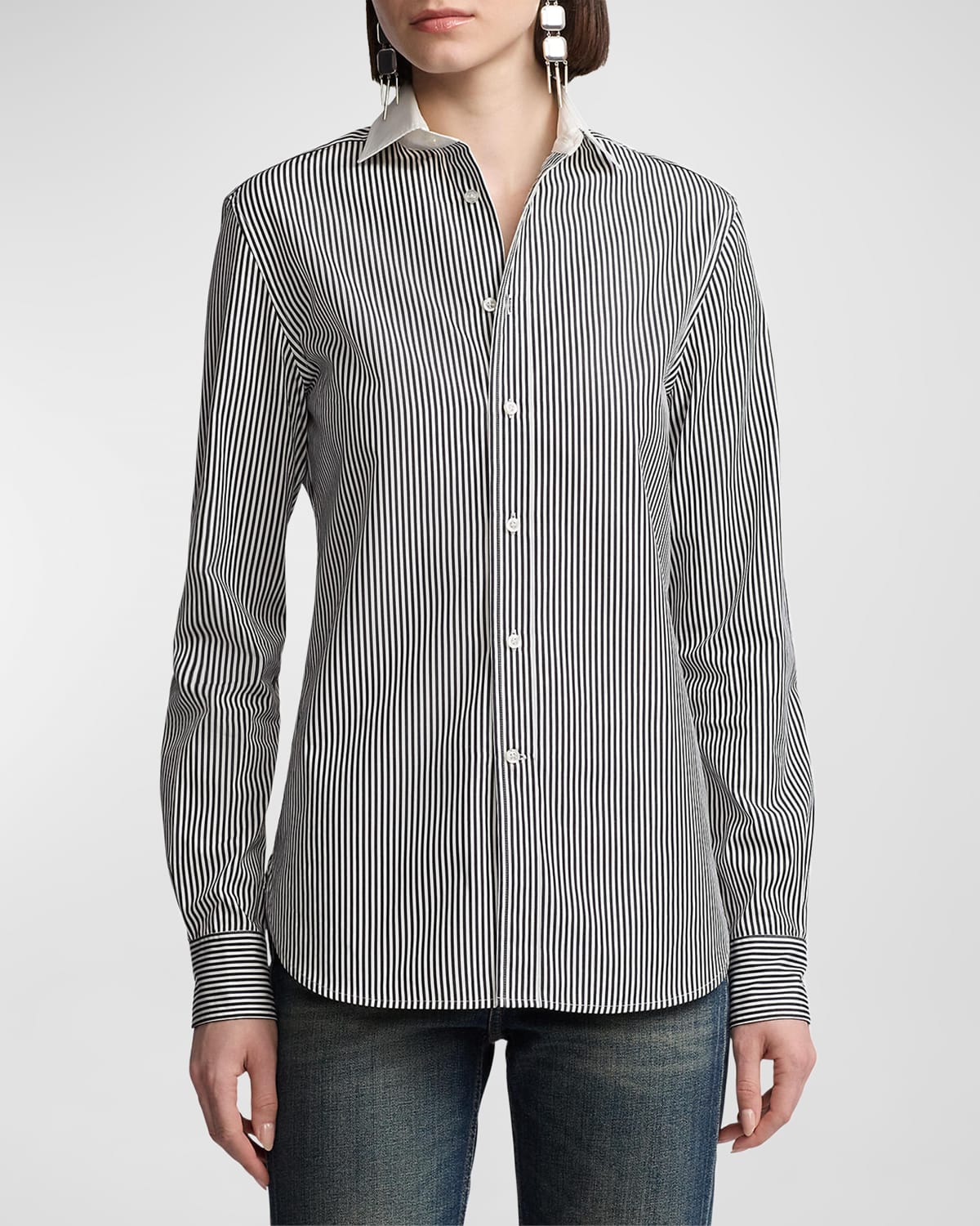 Destry Bengal Striped Button-Down Shirt
